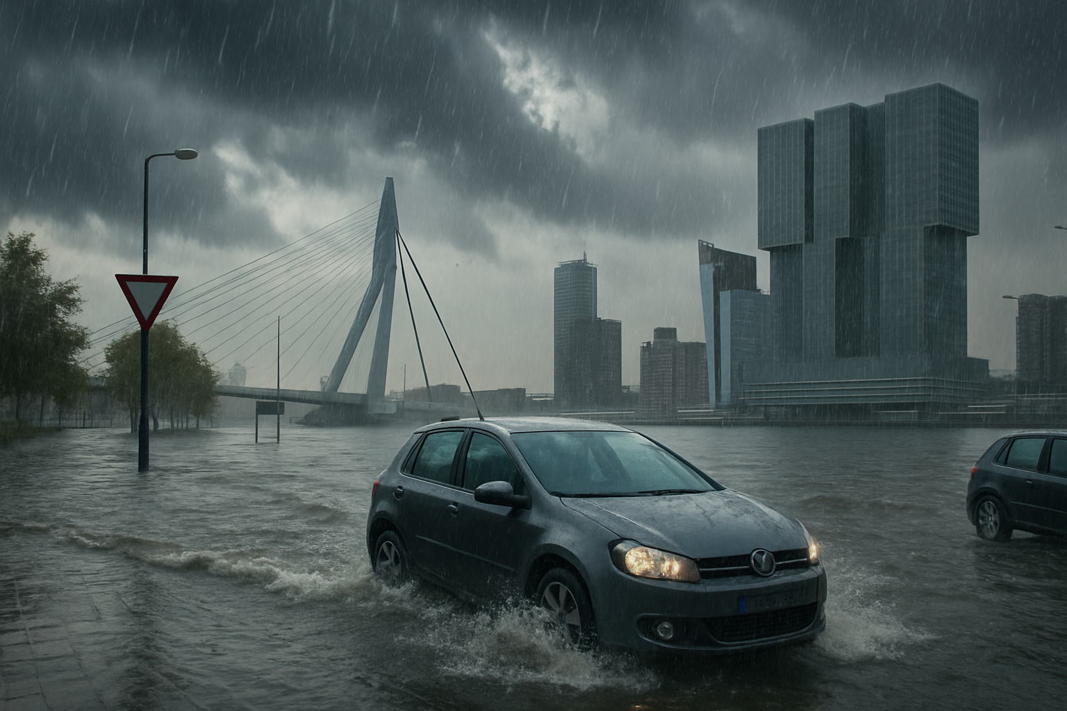 Hoosbuien in Rotterdam: waarom het riool het niet bijhoudt